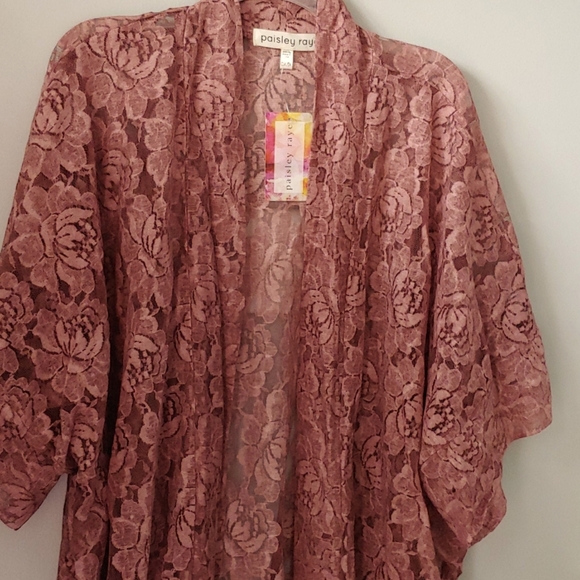 WOMEN'S LIGHT MAUVE LACE TOP - Picture 1 of 4